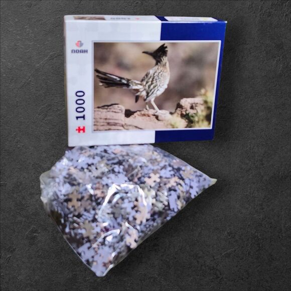 Noah 1000 Piece Puzzle “Roadrunner in the Desert” Arizona Wildlife Complete Bird - Picture 2 of 5